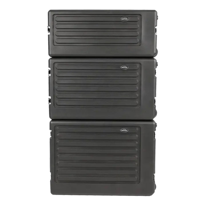 SKB 8U rSeries Rolling Rack w/Integrated Back Wheels & Pull Handle (Open Box)