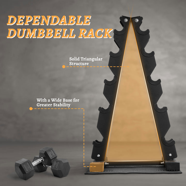 BalanceFrom Dumbbell Weight Set with Storage Rack with Pair of 5, 10, 15, 20 lbs