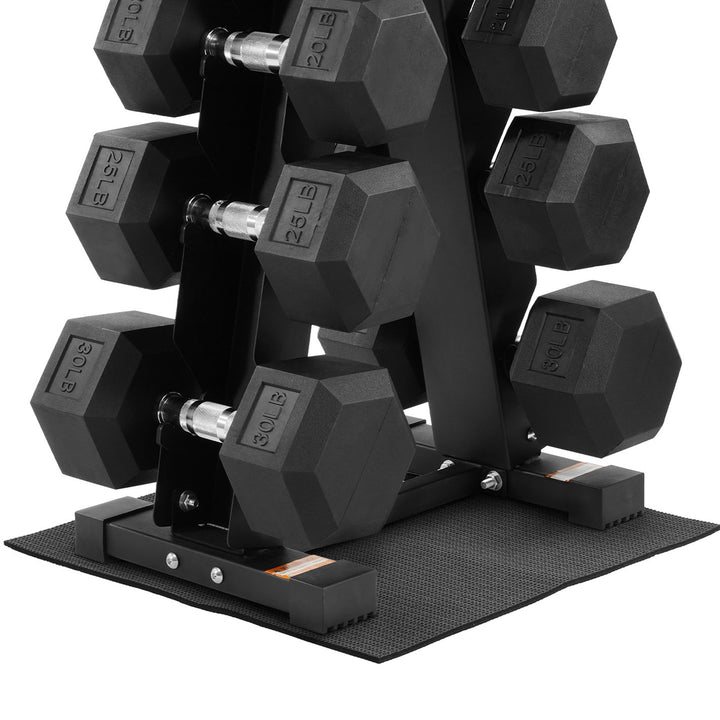 BalanceFrom Dumbbell Weight Set with Storage Rack with Pair of 10, 15, 20, 25, 30 lbs