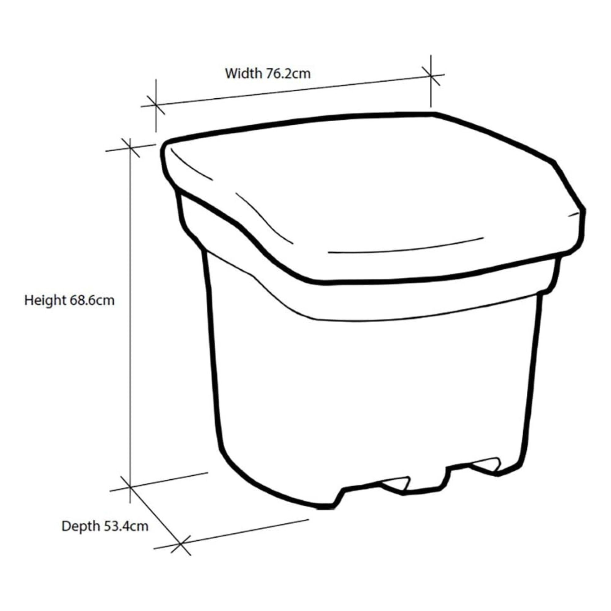 FCMP 37 Gal Outdoor Salt & Sand Storage Bin, Multipurpose Deck Box (Open Box) - VMInnovations