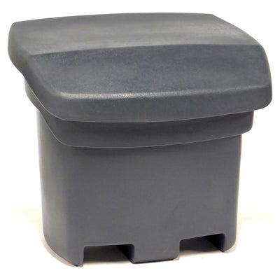 FCMP Outdoor 37 Gal Outdoor Salt & Sand Storage Bin, Multipurpose Deck Box, Grey