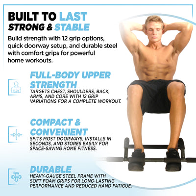 Stamina Products Multi-Function Pull-Up Bar for At-Home Upper-Body Workouts - VMInnovations