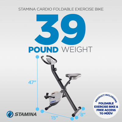 Stamina Products Foldable Exercise Bike with Smart Workout App for Home Fitness - VMInnovations