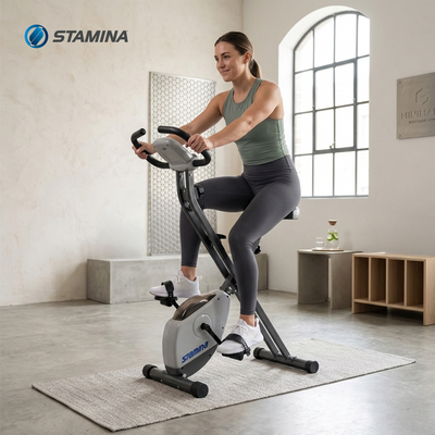 Stamina Products Foldable Exercise Bike with Smart Workout App for Home Fitness - VMInnovations