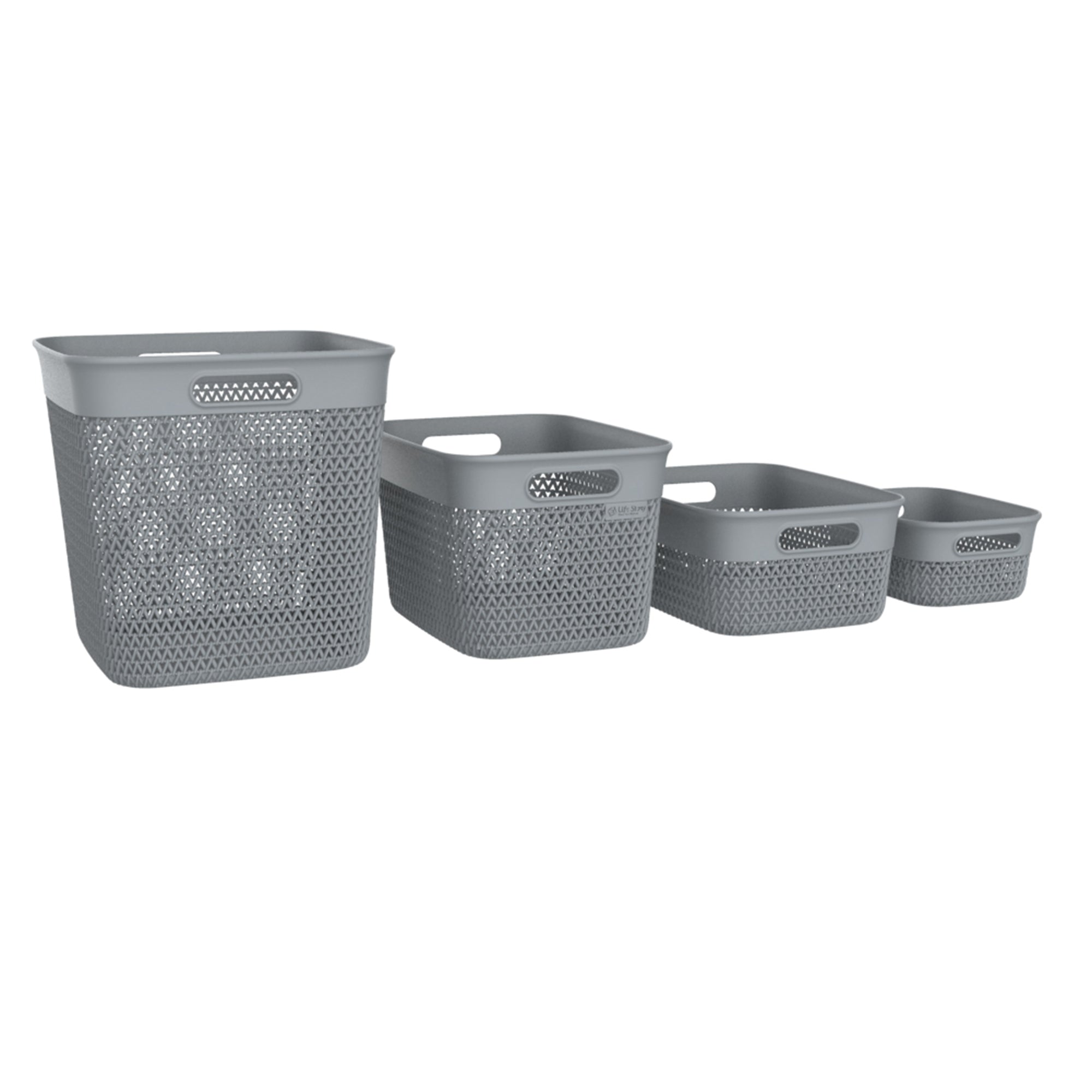 Life Story 16 Qt Decorative Storage Basket, Large Plastic Home Organizer, Black - VMInnovations
