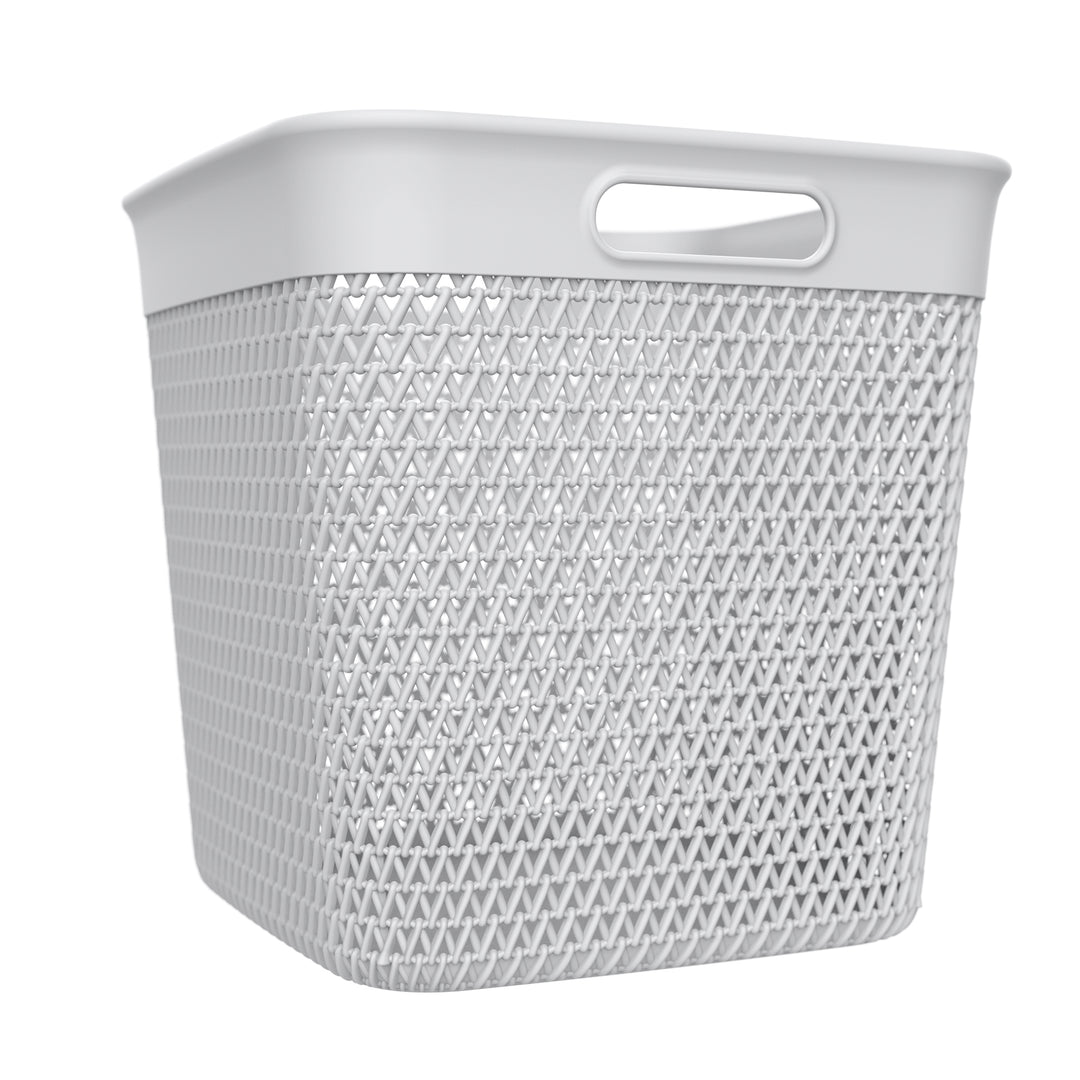 Life Story 26 Qt Decorative Storage Basket, Extra Large Plastic Home Organizer