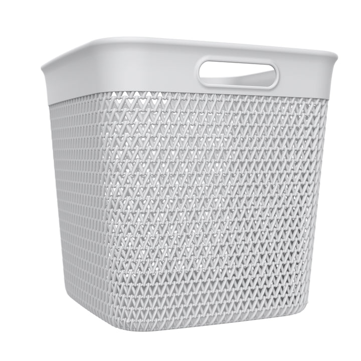 Life Story 26 Qt Decorative Storage Basket, Extra Large Plastic Home Organizer