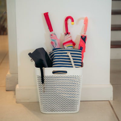 Life Story 26 Qt Decorative Storage Basket, Extra Large Plastic Home Organizer - VMInnovations