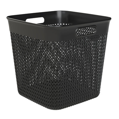 Life Story 26 Quart Decorative Storage Basket, XL Home Organizer, Black, 4 Pack - VMInnovations