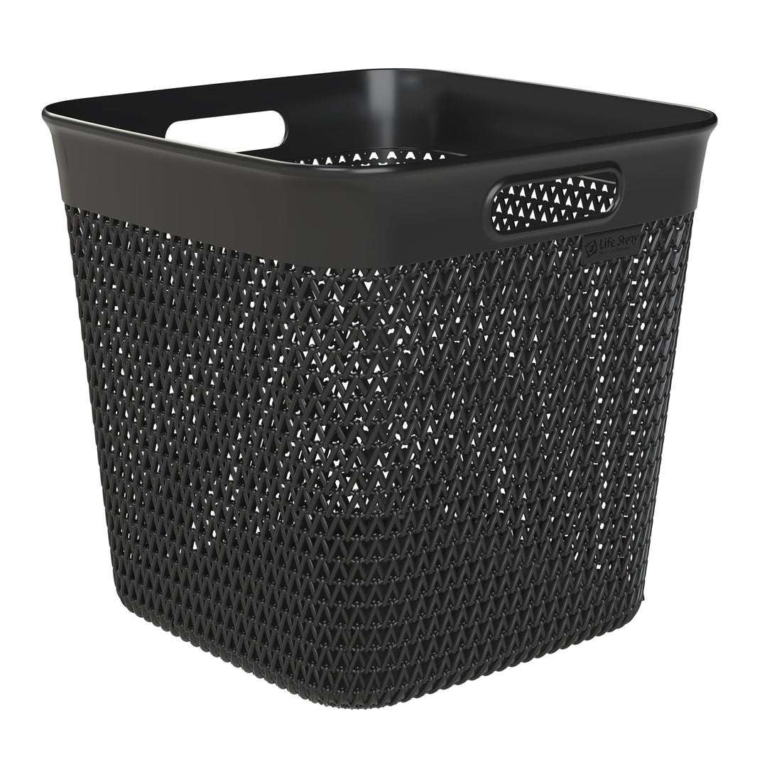 Life Story 26 Qt Decorative Storage Basket, Extra Large Plastic Home Organizer
