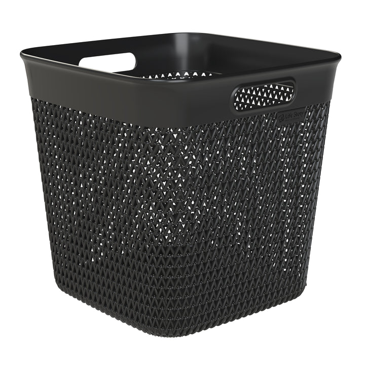 Life Story 26 Qt Decorative Storage Basket, Extra Large Plastic Home Organizer