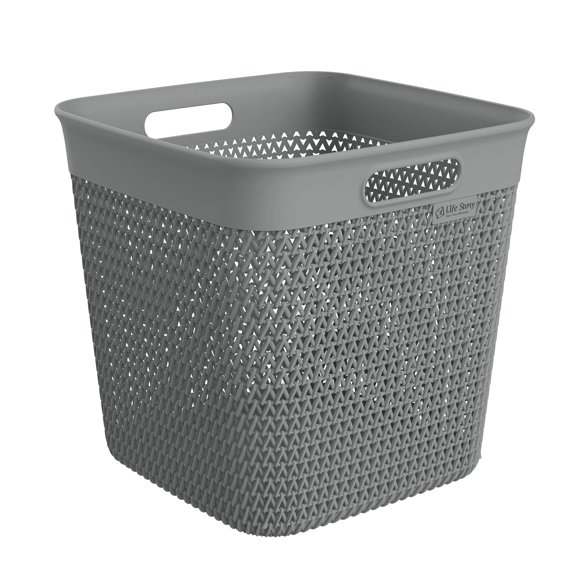 Life Story 26 Qt Decorative Storage Basket, Extra Large Plastic Home Organizer - VMInnovations