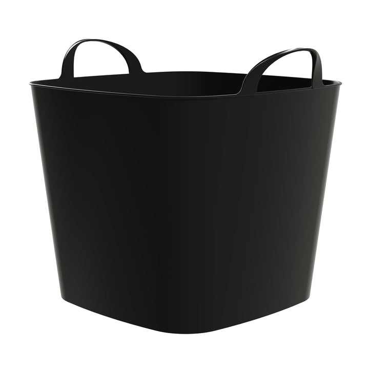 Life Story 26 Qt Flexi Tub, Versatile Storage Tote, Home Organizer, Black 6 Pack