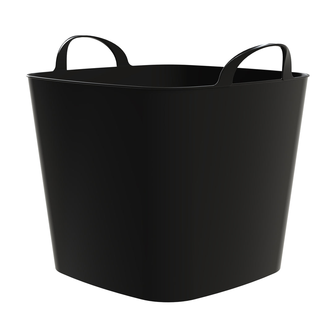 Life Story 26 Qt Flexi Tub, Versatile Storage Tote, Home Organizer, Black 6 Pack