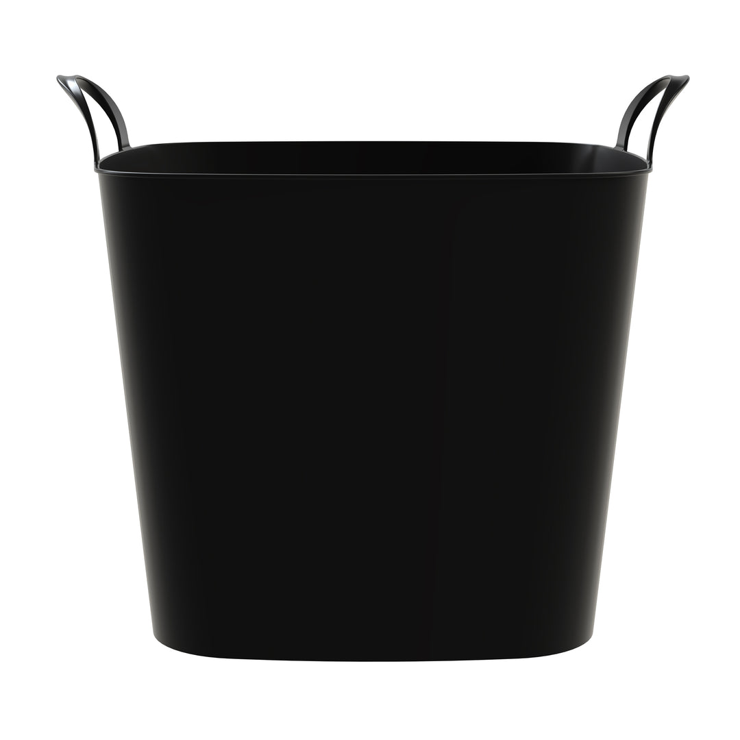 Life Story 26 Qt Flexi Tub, Versatile Storage Tote, Home Organizer, Black 6 Pack