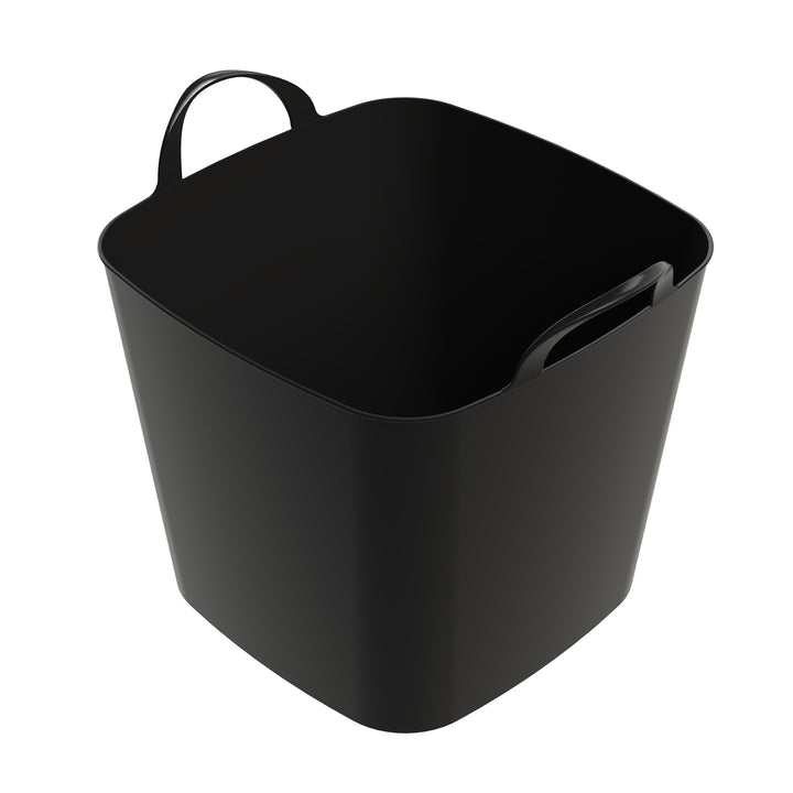 Life Story 26 Quart Flexi Tub, Versatile Storage Tote, Home Organizer, Black