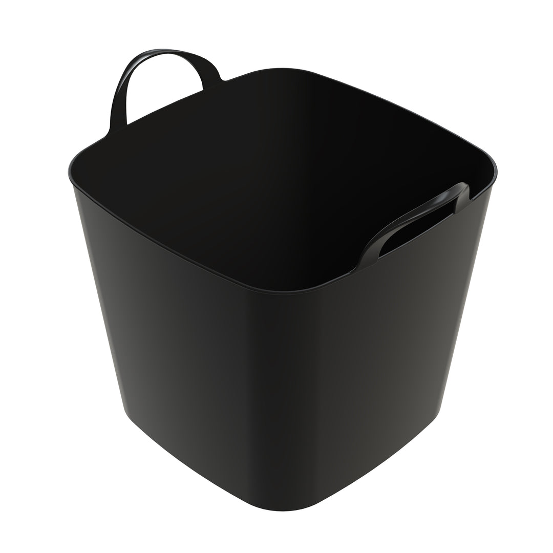 Life Story 26 Qt Flexi Tub, Versatile Storage Tote, Home Organizer, Black 6 Pack