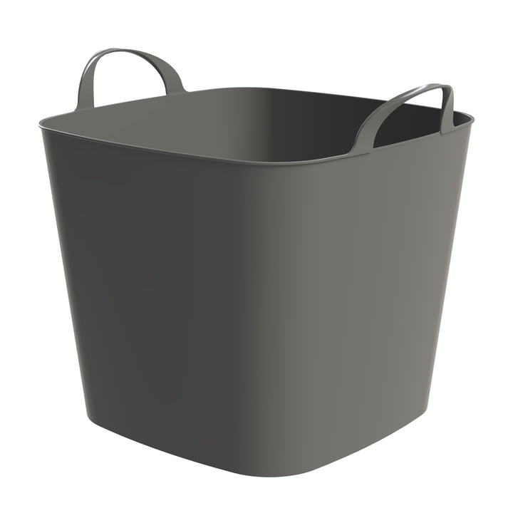 Life Story 26 Qt Flexi Tub, Versatile Storage Tote, Home Organizer, Gray, 6 Pack