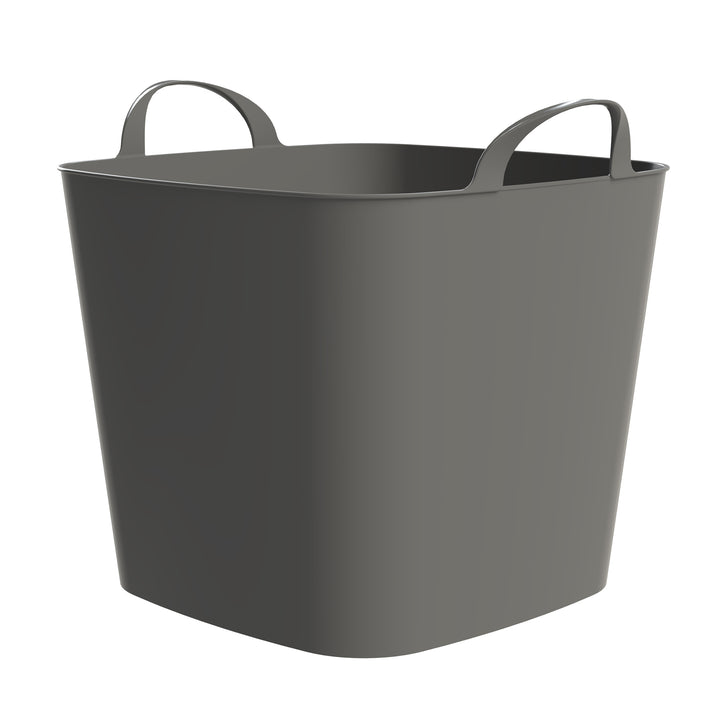 Life Story 26 Qt Flexi Tub, Versatile Storage Tote, Home Organizer, Gray, 6 Pack