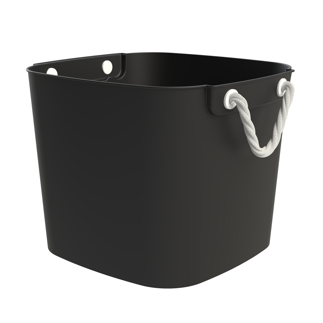 Life Story 42 Quart Flexi Tub, Versatile Storage Tote, Home Organizer, Black
