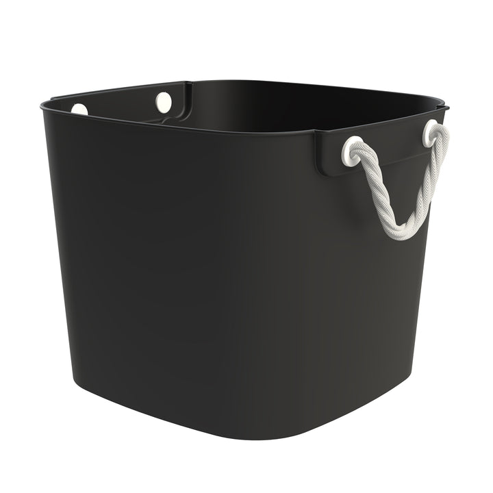 Life Story 42 Quart Flexi Tub, Versatile Storage Tote, Home Organizer, Black