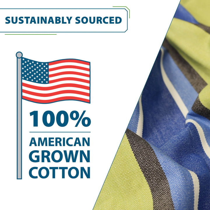 Vivere Double Cotton Hammock, Comfortable Daybed with Steel Stand (Open Box)