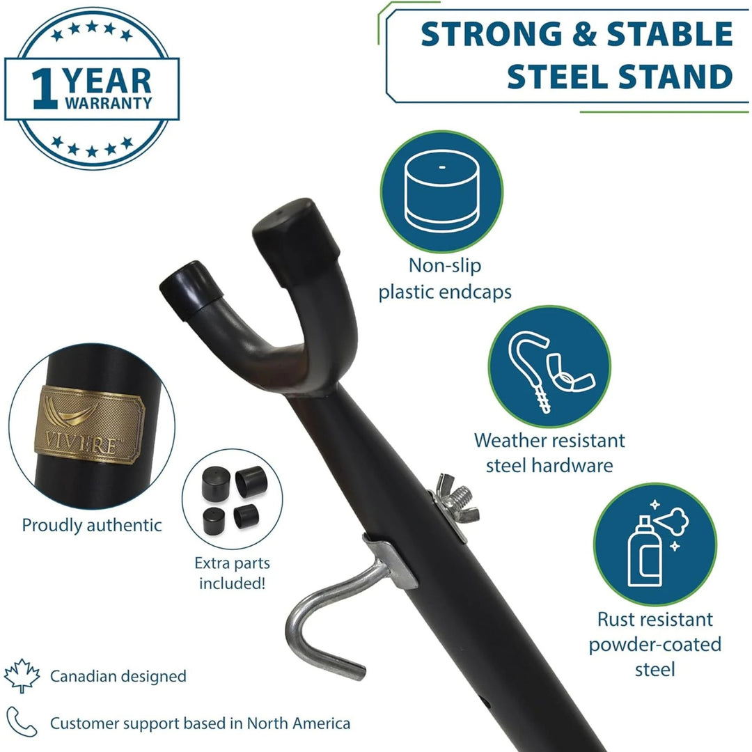 Vivere Double Cotton Hammock, Comfortable Daybed 9', Blue Lagoon (Open Box)