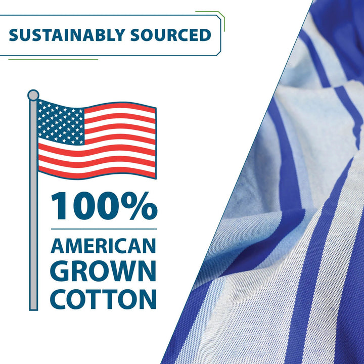 Vivere Double Cotton Hammock, Comfortable Daybed, Steel Stand, 9' (Open Box)