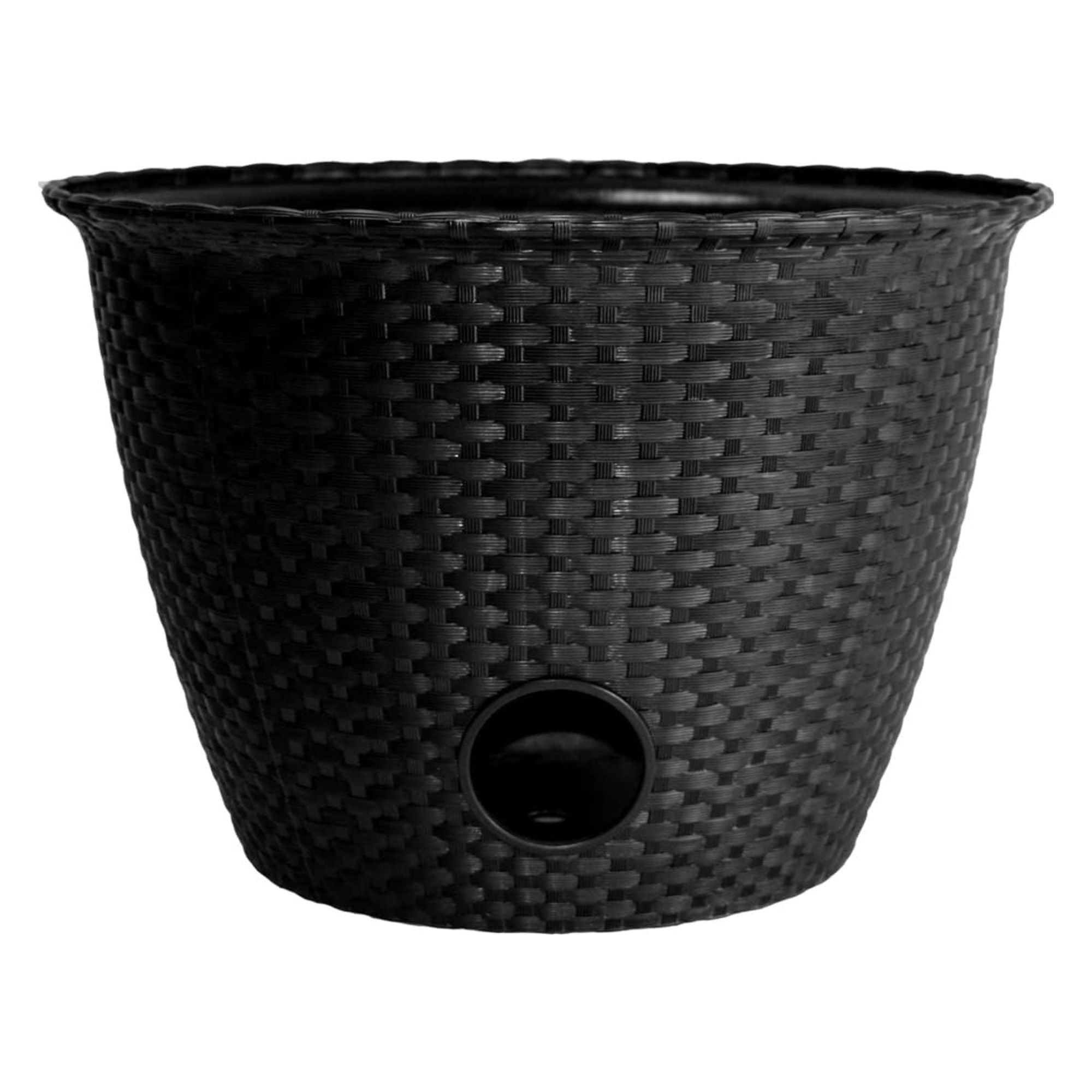 The HC Companies 18 Inch Woven Garden Hose Holder, Up to 100 Ft Capacity, Black - VMInnovations