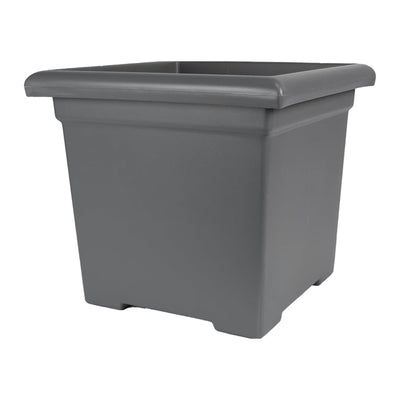 The HC Companies Accent Square Plastic Plant Pot with Drainage, 15.5", (Used) - VMInnovations