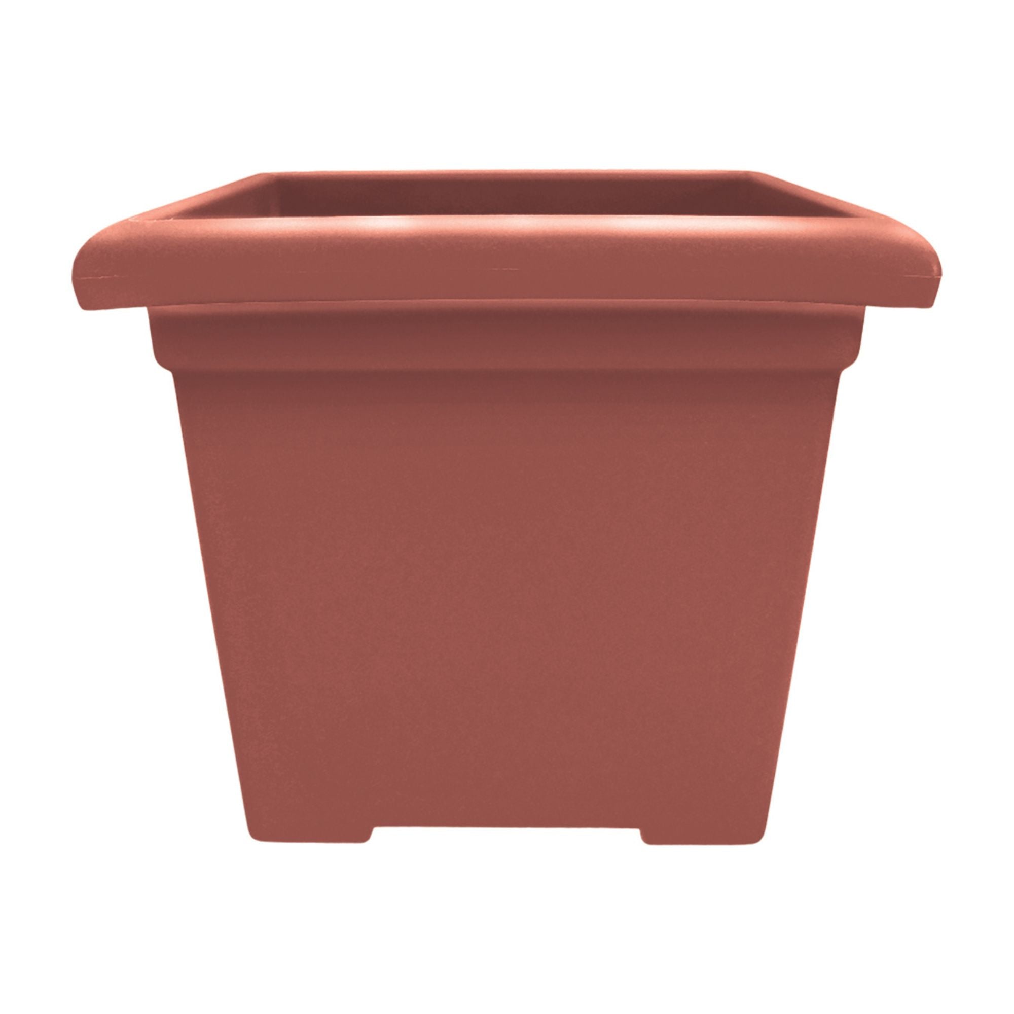The HC Companies Accent Square Plastic Plant Pot with Drainage, 15.5 Inch, Clay - VMInnovations