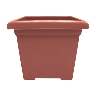 The HC Companies Accent Square Plastic Plant Pot with Drainage, 15.5 Inch, Clay - VMInnovations