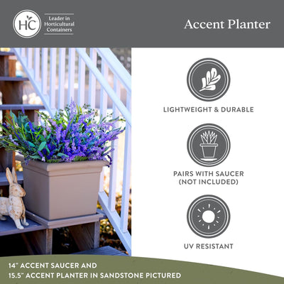 The HC Companies Accent Square Plastic Plant Pot with Drainage (Used)