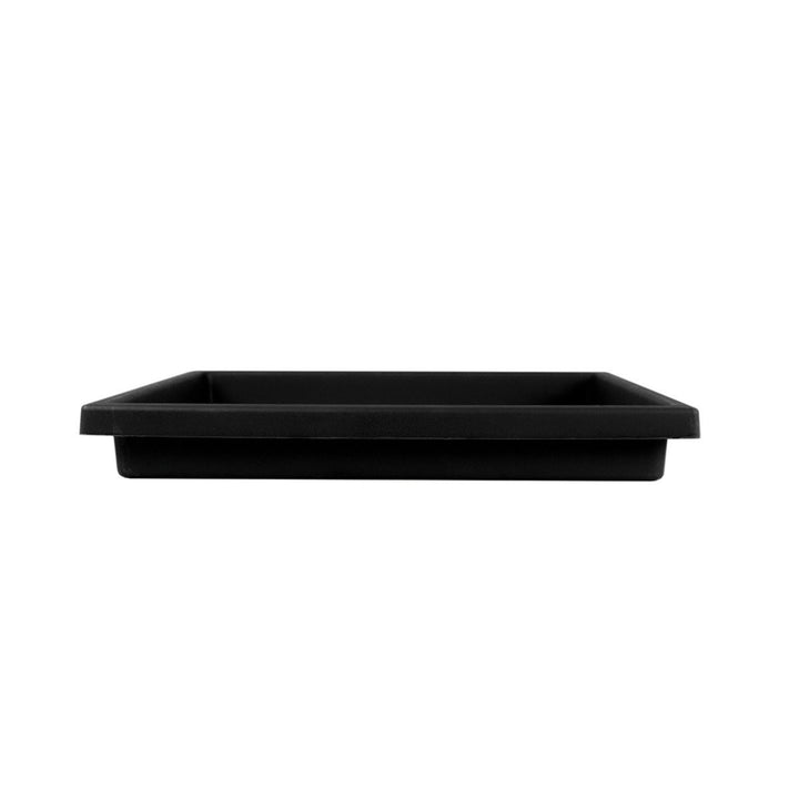 The HC Companies Accent Square Plastic Plant Pot with Drainage, 15.5 Inch, Black
