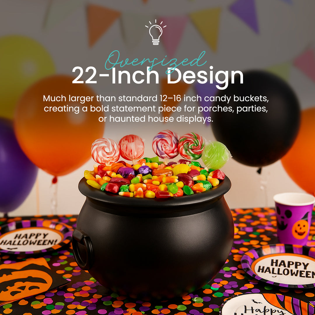 Union Products 22" Witch Cauldron Spooky Halloween Decoration, Black (Open Box)