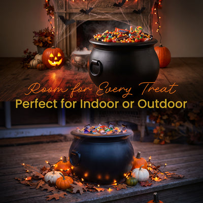 Union Products 55400 22 Inch Witch Cauldron Spooky Halloween Decoration, Black - VMInnovations