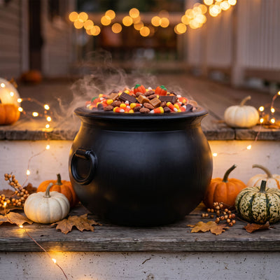 Union Products 55400 22 Inch Witch Cauldron Spooky Halloween Decoration, Black - VMInnovations