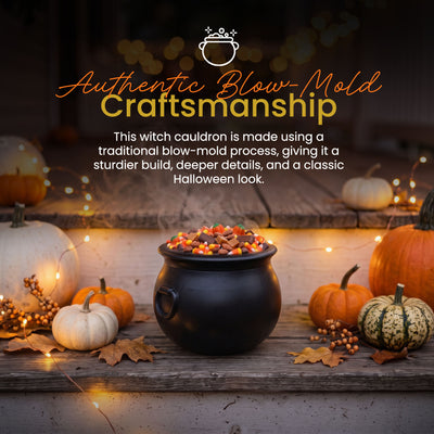 Union Products 55120 12 Inch Witch Cauldron Spooky Halloween Decoration, Black - VMInnovations