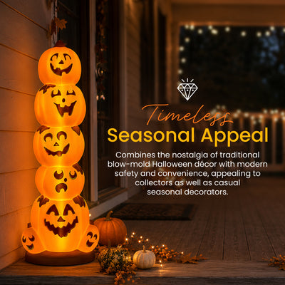 Union Products 55780 LED Pre-Lit Pumpkin Stack, Indoor/Outdoor Halloween Decor