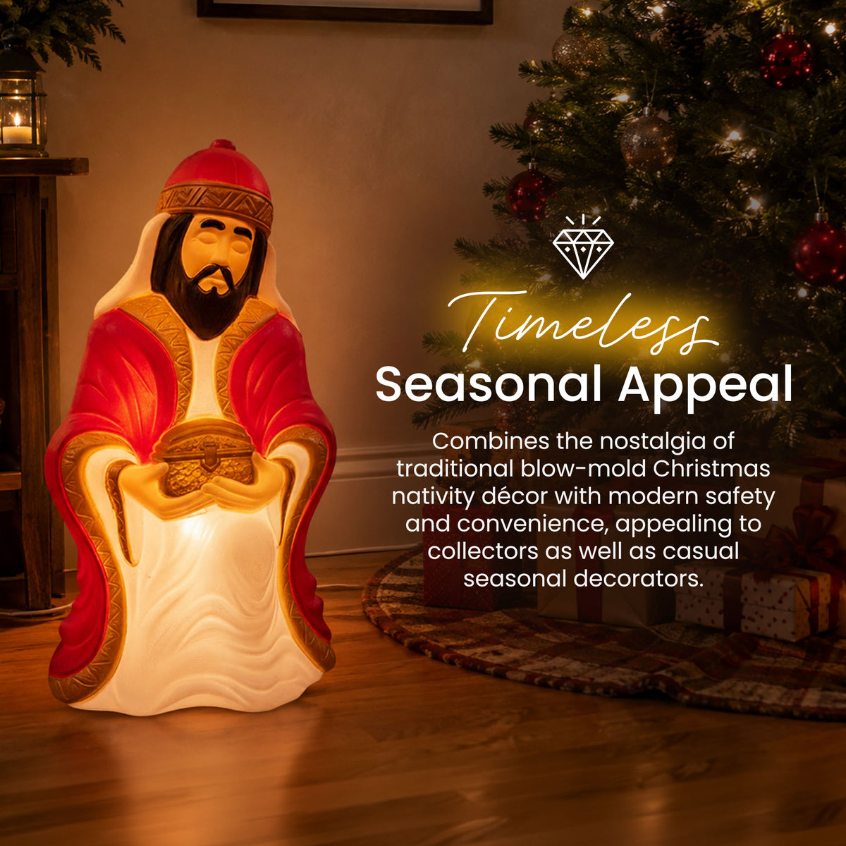 Union Products 74120 27.5" LED Wiseman #1 Blow Mold Lighted Christmas Decoration - VMInnovations