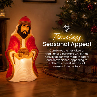 Union Products 74120 27.5" LED Wiseman #1 Blow Mold Lighted Christmas Decoration - VMInnovations