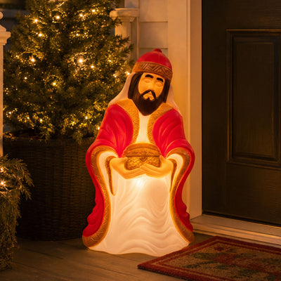 Union Products 74120 27.5" LED Wiseman #1 Blow Mold Lighted Christmas Decoration - VMInnovations
