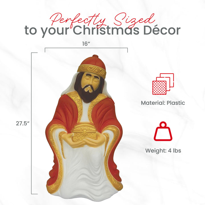 Union Products 74120 27.5" LED Wiseman #1 Blow Mold Lighted Christmas Decoration