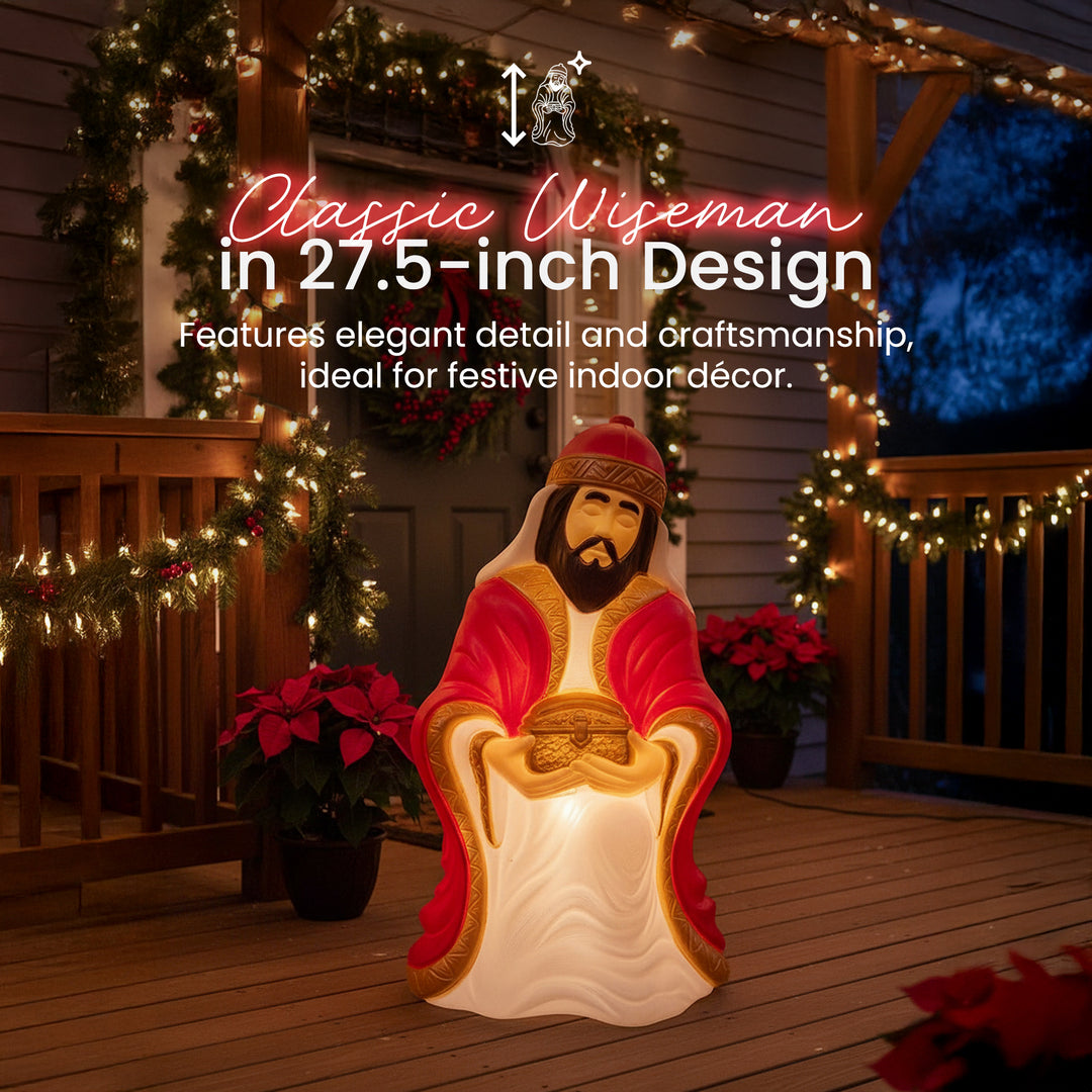 Union Products 74120 27.5" LED Wiseman #1 Blow Mold Lighted Christmas Decoration