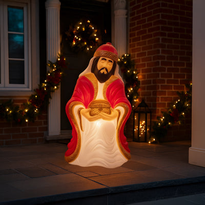 Union Products 74120 27.5" LED Wiseman #1 Blow Mold Lighted Christmas Decoration - VMInnovations