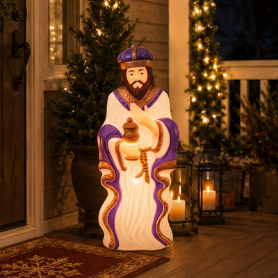 Union Products 74130 39" LED Wiseman #2 Blow Mold Lighted Christmas Decoration - VMInnovations