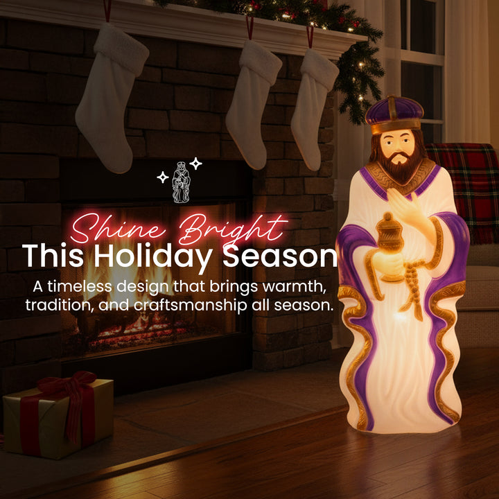 Union Products 74130 39" LED Wiseman #2 Blow Mold Lighted Christmas Decoration