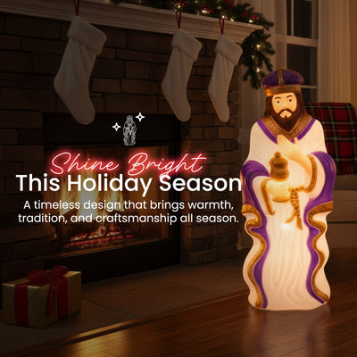 Union Products 74130 39" LED Wiseman #2  Lighted Christmas Decoration (Open Box) - VMInnovations