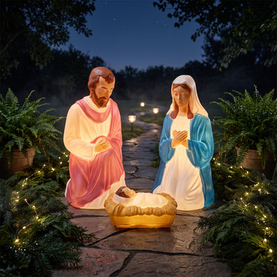 Union Products 74150 LED Nativity Set Blow Mold Outdoor Christmas Decoration - VMInnovations