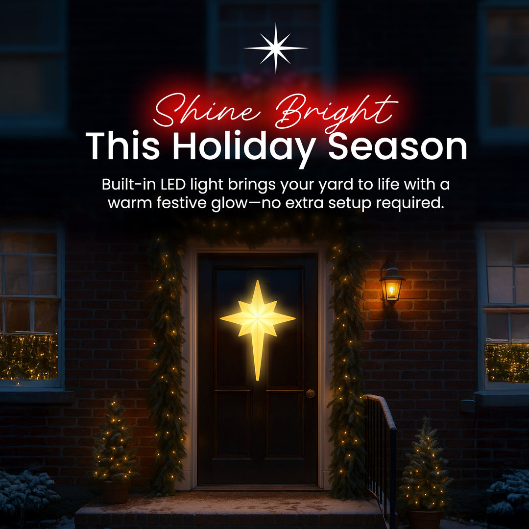 Union Products 75900 39" LED North Star Hanging Blow Mold Christmas Decoration